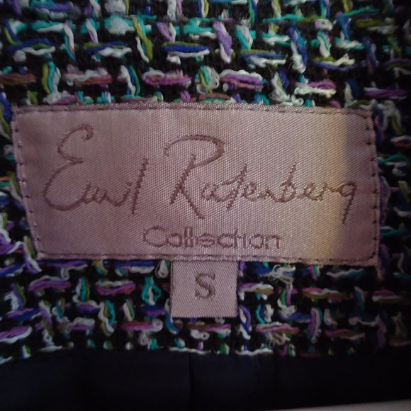 Emil Rutenberg Jacket S Silk Tweed Vintage - Picture 3 of 9